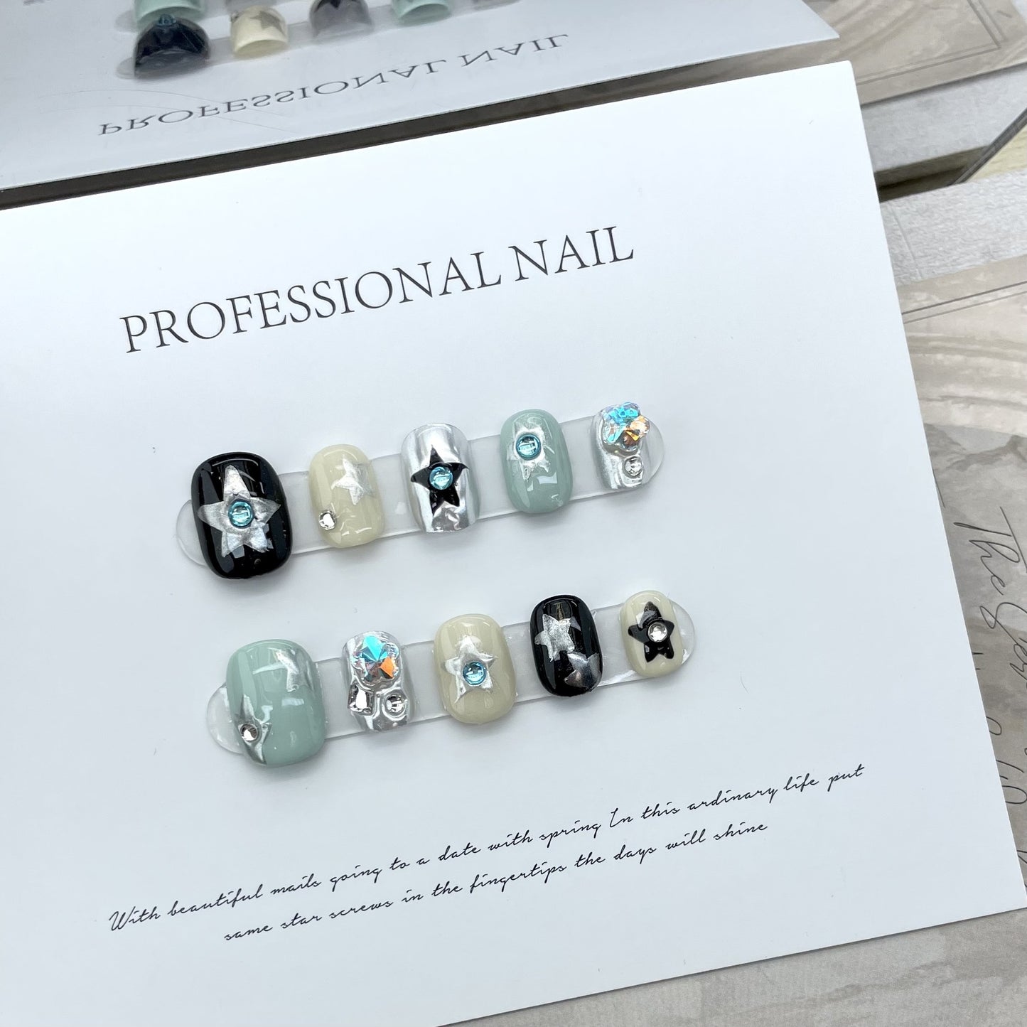 A009 - Cute And Sweet Luxury Hand-made Press On Nails - Magenta
