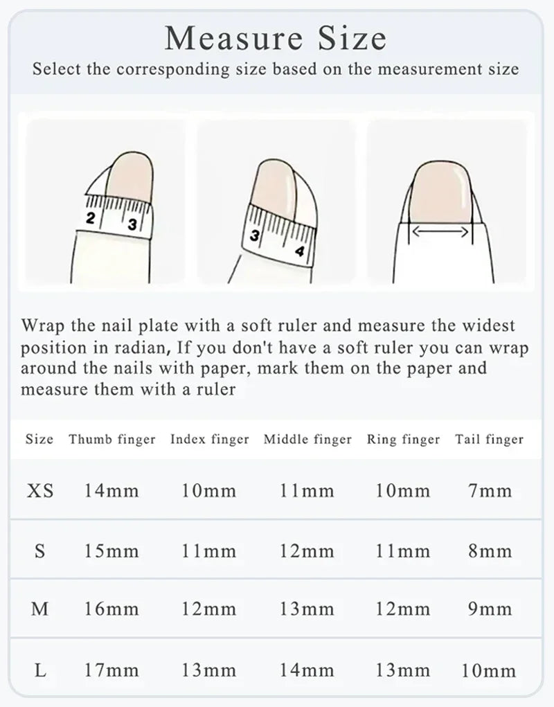 A022 - Cute And Sweet Luxury Hand-made Press On Nails - Tranquility