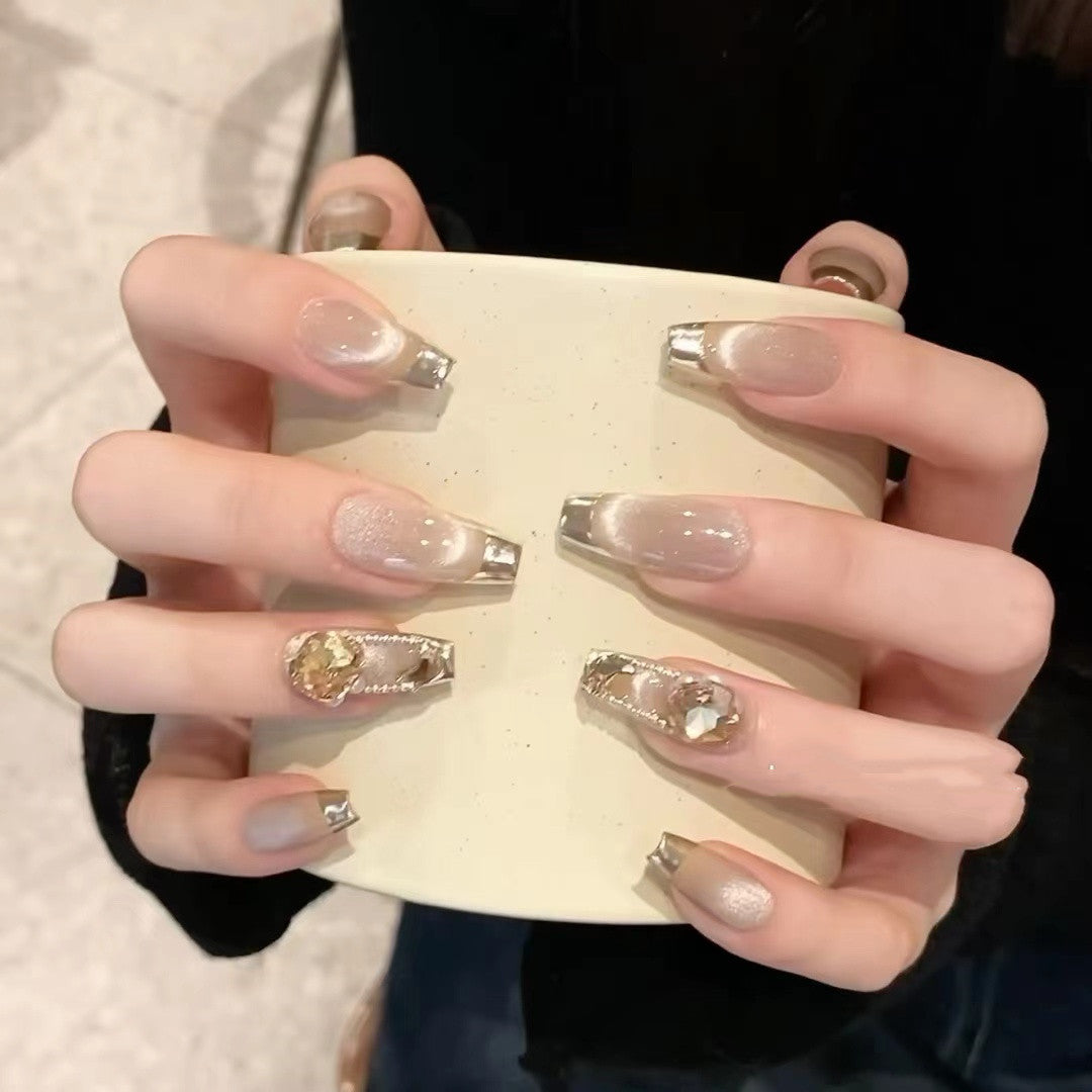 A019 - Cute And Sweet Luxury Hand-made Press On Nails - Fuchsia