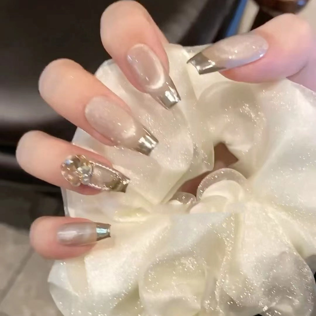 A019 - Cute And Sweet Luxury Hand-made Press On Nails - Fuchsia