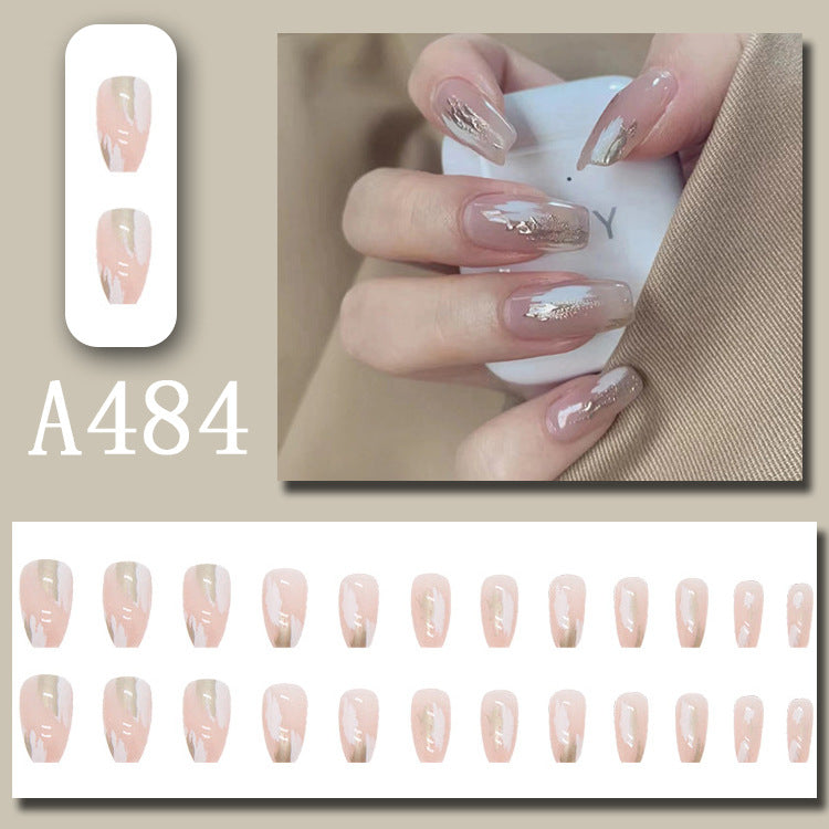 A008 - Cute And Sweet Luxury Hand-made Press On Nails - Peony Pink